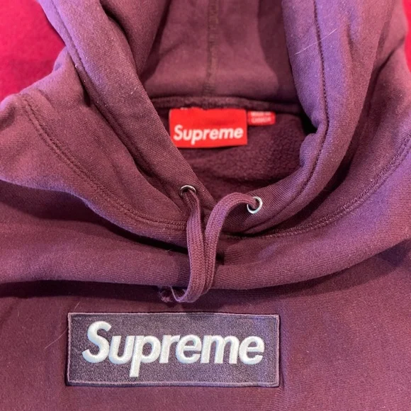 Supreme Red Sweatshirt Hoodie Casual Fit